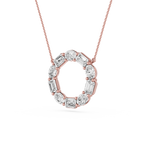 Mixed Shape Lab Grown Diamond Circle Pendant