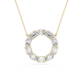 Mixed Shape Lab Grown Diamond Circle Pendant