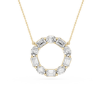 Mixed Shape Lab Grown Diamond Circle Pendant