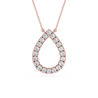 Round Lab Grown Diamond Open Pendant