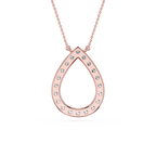 Round Lab Grown Diamond Open Pendant