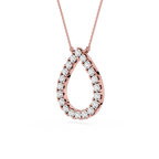 Round Lab Grown Diamond Open Pendant