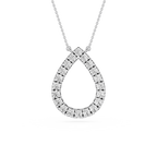Round Lab Grown Diamond Open Pendant