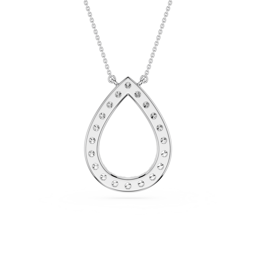 Round Lab Grown Diamond Open Pendant