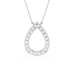 Round Lab Grown Diamond Open Pendant