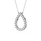 Round Lab Grown Diamond Open Pendant