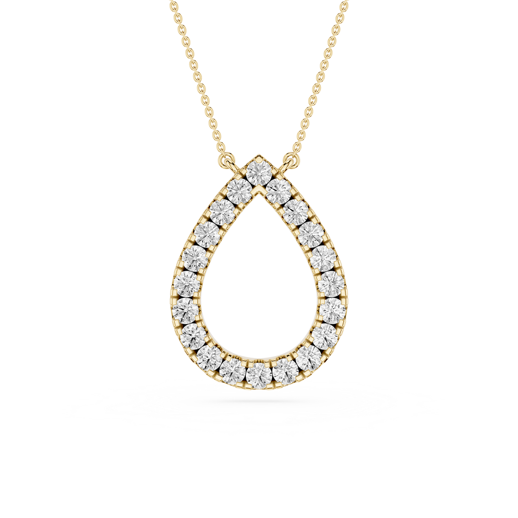 Round Lab Grown Diamond Open Pendant