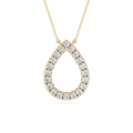 Round Lab Grown Diamond Open Pendant