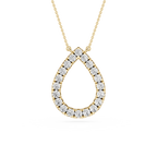 Round Lab Grown Diamond Open Pendant