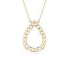 Round Lab Grown Diamond Open Pendant