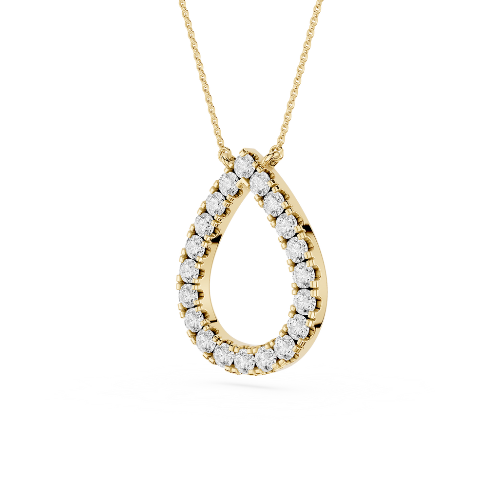 Round Lab Grown Diamond Open Pendant