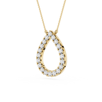 Round Lab Grown Diamond Open Pendant