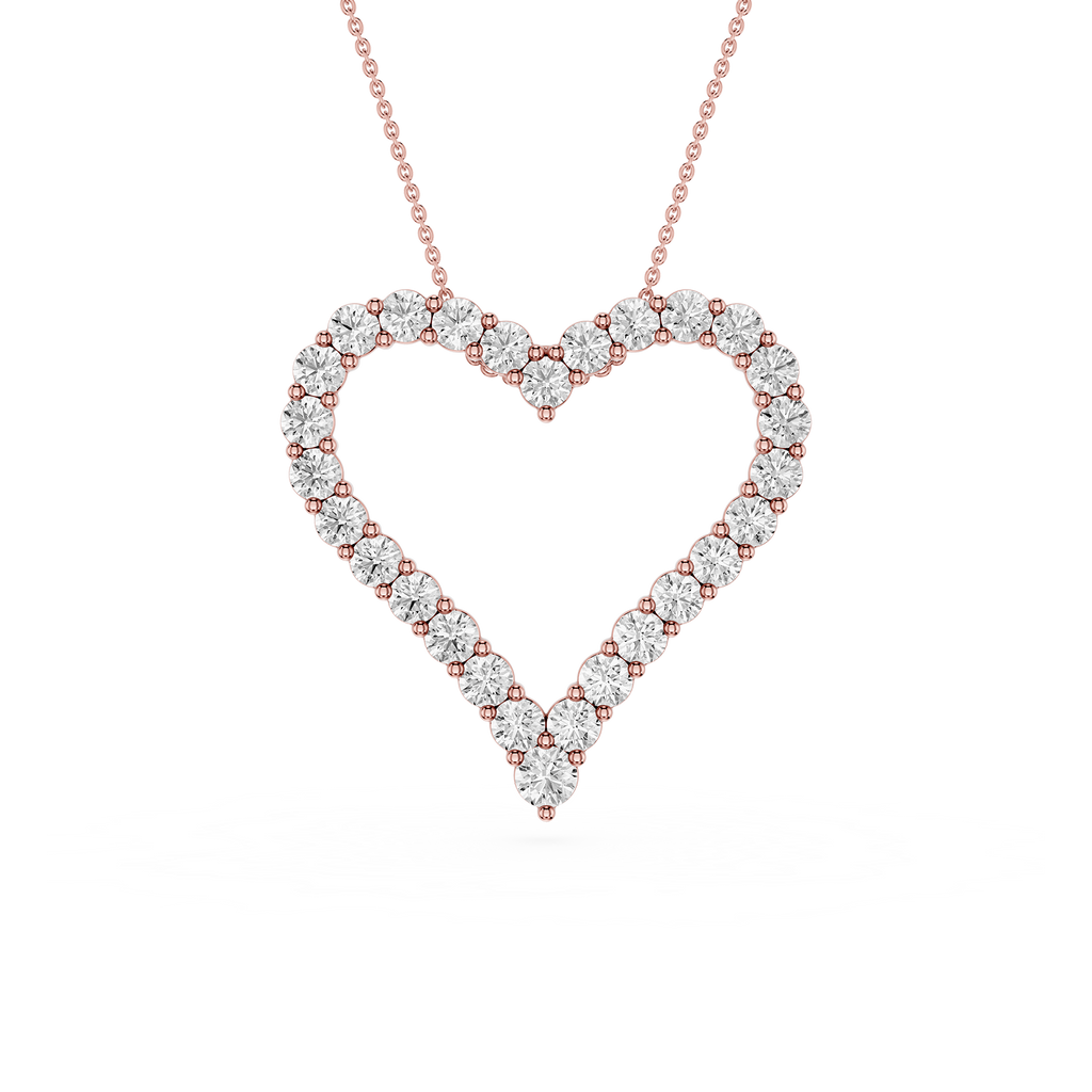 Diamond Heart Outline Pendant