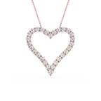Diamond Heart Outline Pendant