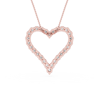 Diamond Heart Outline Pendant