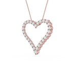Diamond Heart Outline Pendant