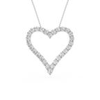 Diamond Heart Outline Pendant