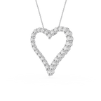 Diamond Heart Outline Pendant