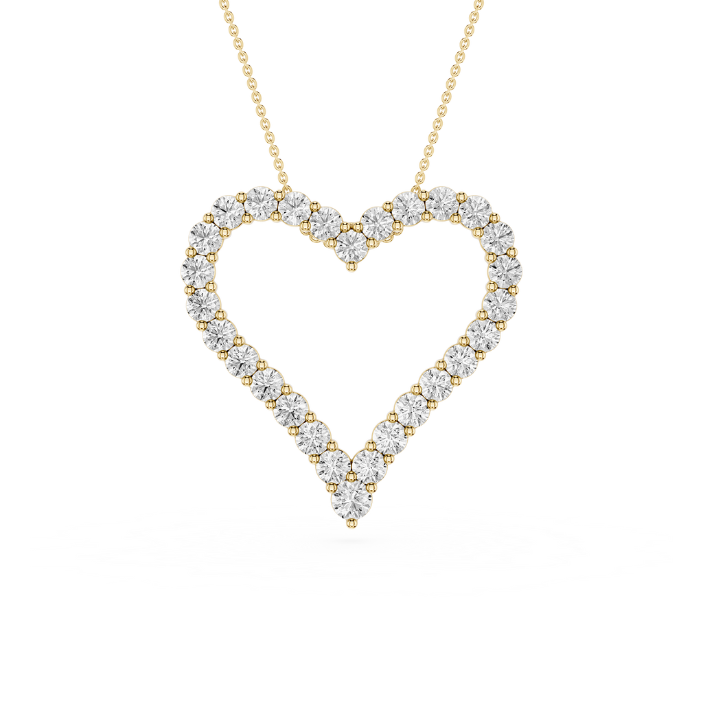 Diamond Heart Outline Pendant