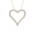 Diamond Heart Outline Pendant