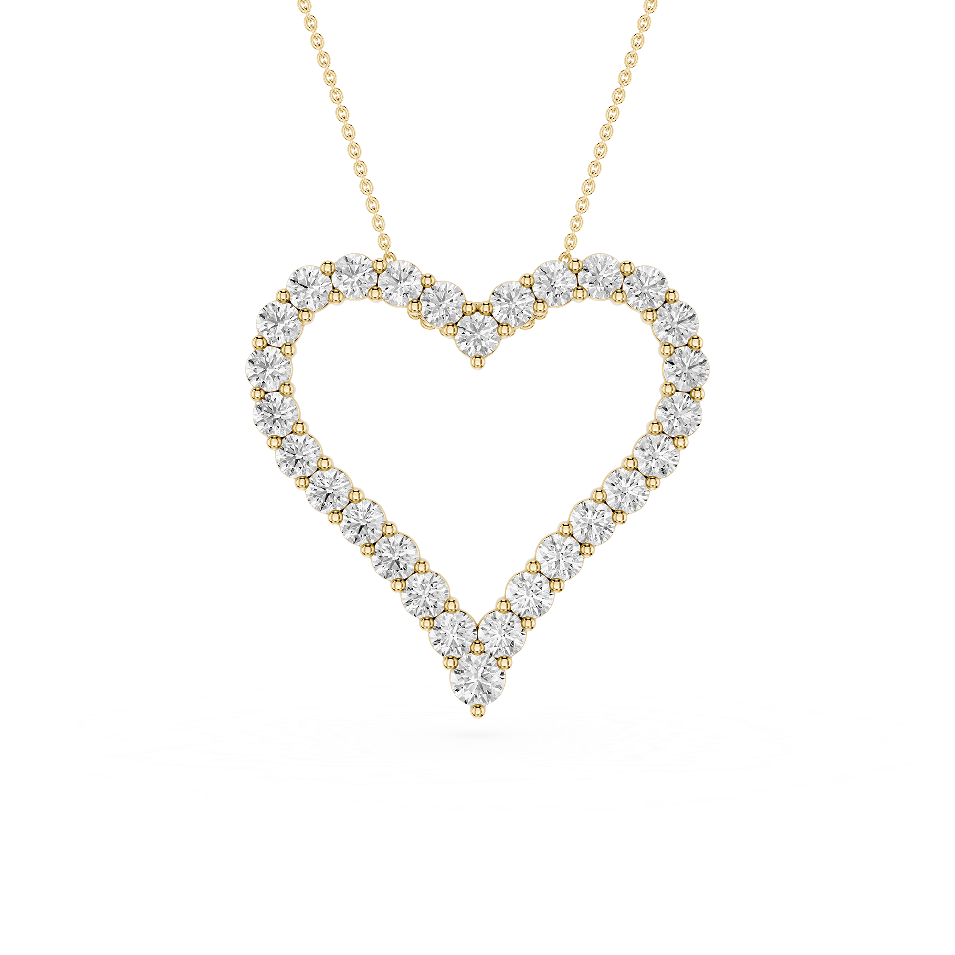 Diamond Heart Outline Pendant