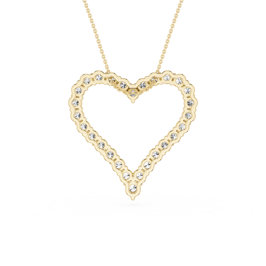 Diamond Heart Outline Pendant