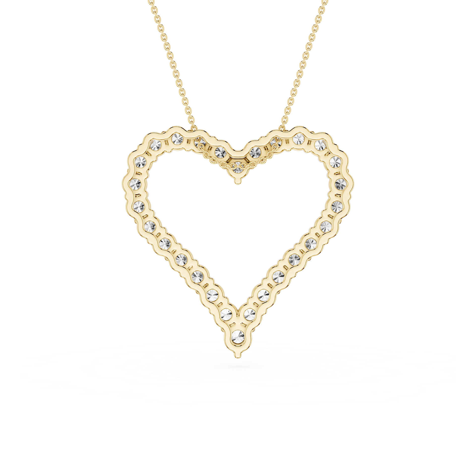 Diamond Heart Outline Pendant