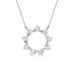Pear Diamond Circle Pendant