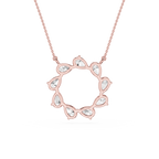 Pear Diamond Circle Pendant