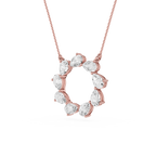Pear Diamond Circle Pendant