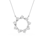 Pear Diamond Circle Pendant