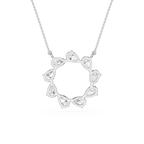 Pear Diamond Circle Pendant