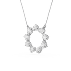Pear Diamond Circle Pendant