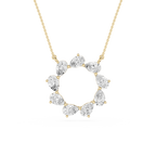 Pear Diamond Circle Pendant
