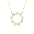 Pear Diamond Circle Pendant
