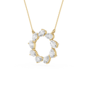 Pear Diamond Circle Pendant