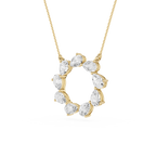 Pear Diamond Circle Pendant