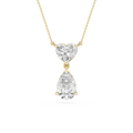 Heart & Pear Diamond Drop Pendant