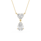 Heart & Pear Diamond Drop Pendant