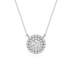 Round Halo Lab Grown Diamond Pendant