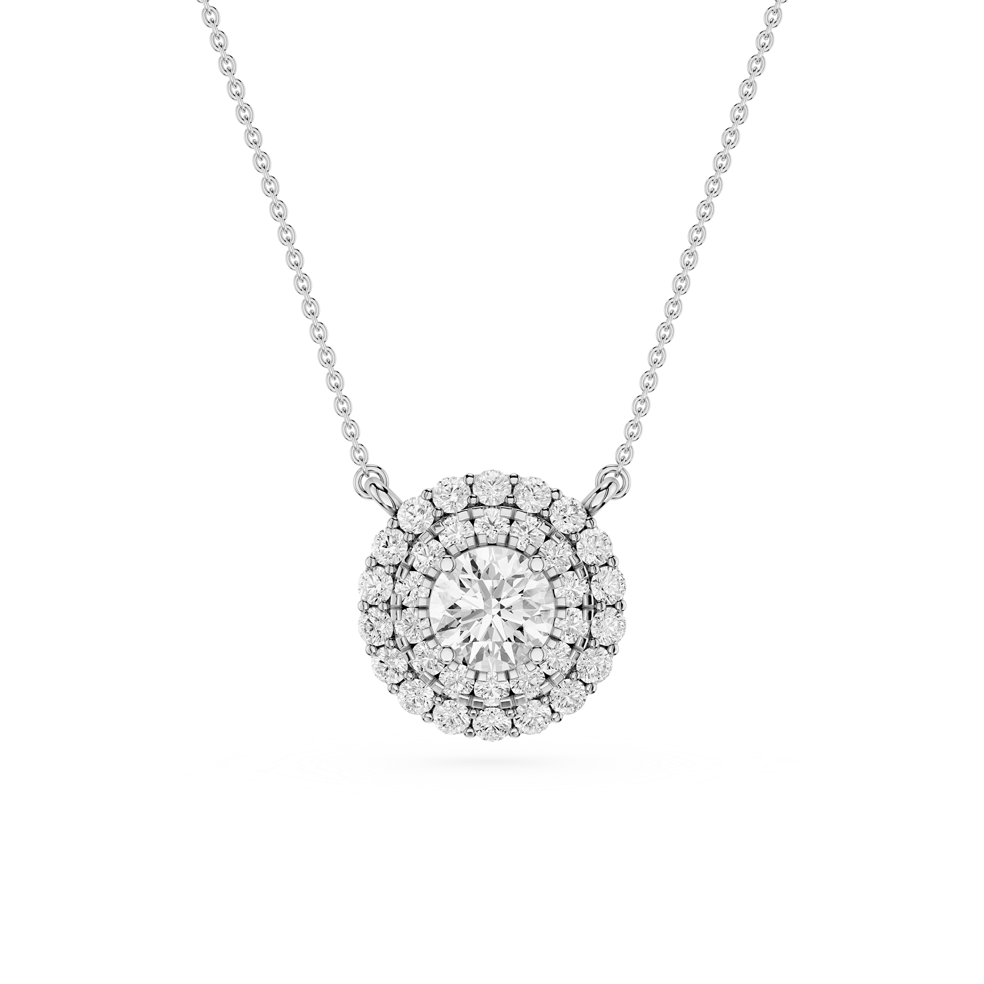 Round Halo Lab Grown Diamond Pendant