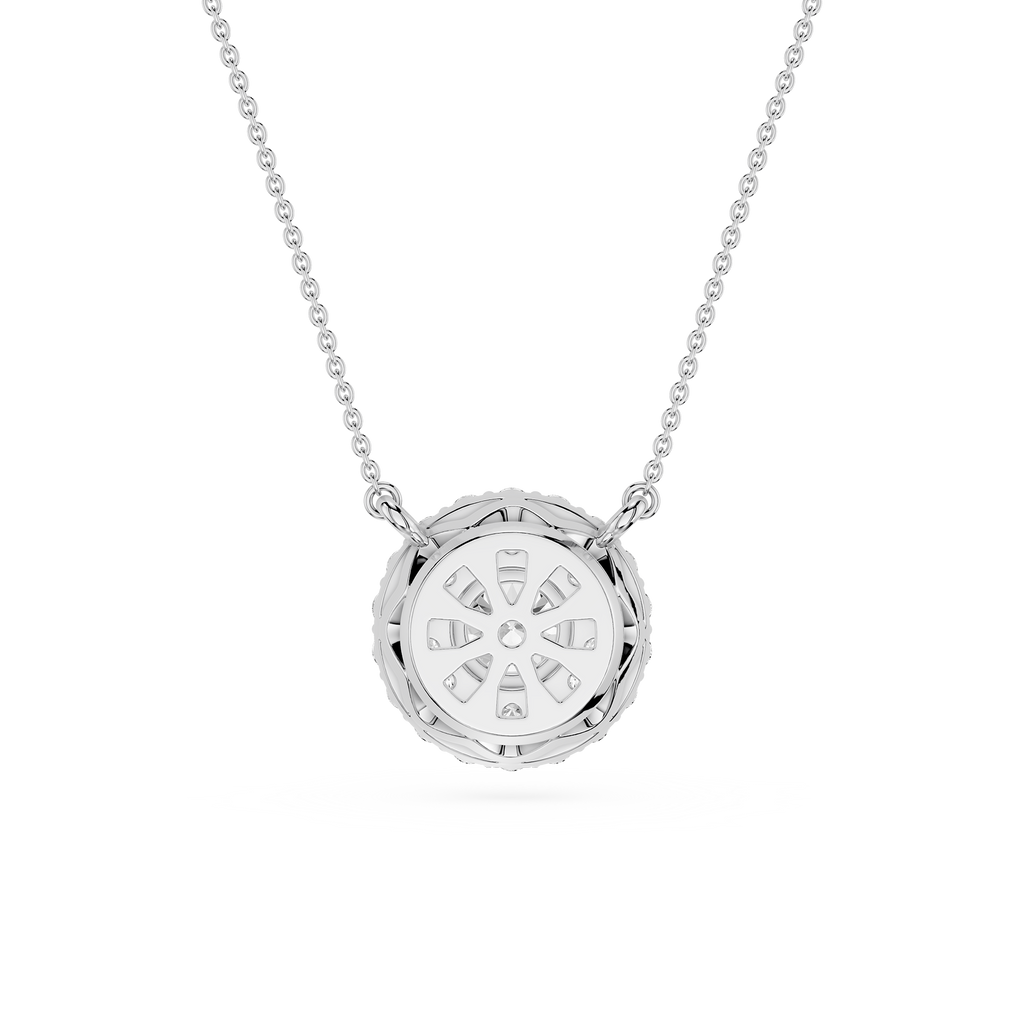 Round Halo Lab Grown Diamond Pendant