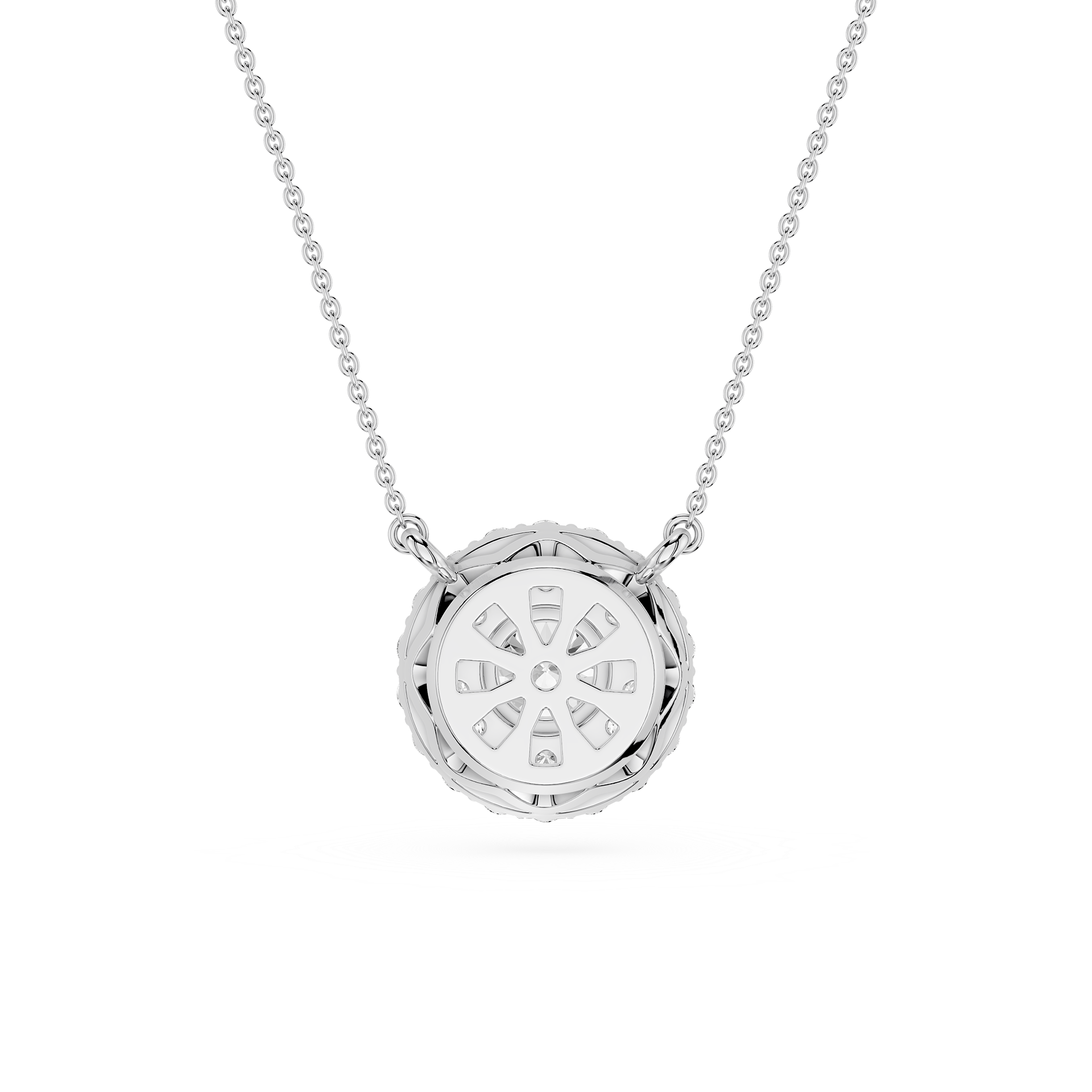 Round Halo Lab Grown Diamond Pendant