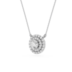 Round Halo Lab Grown Diamond Pendant