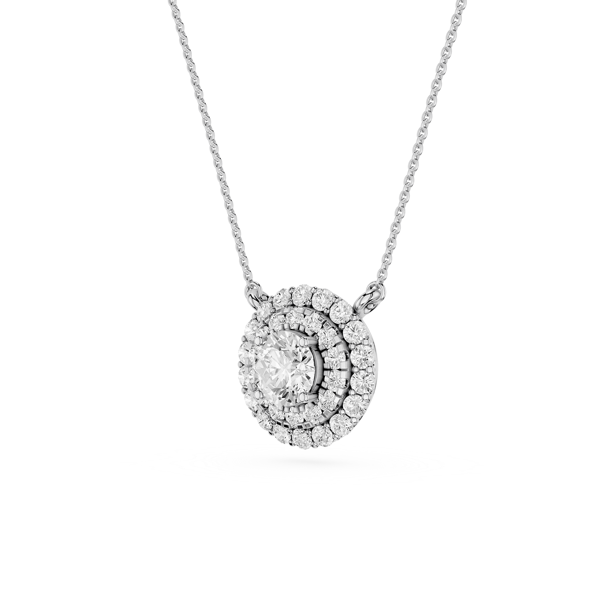 Round Halo Lab Grown Diamond Pendant