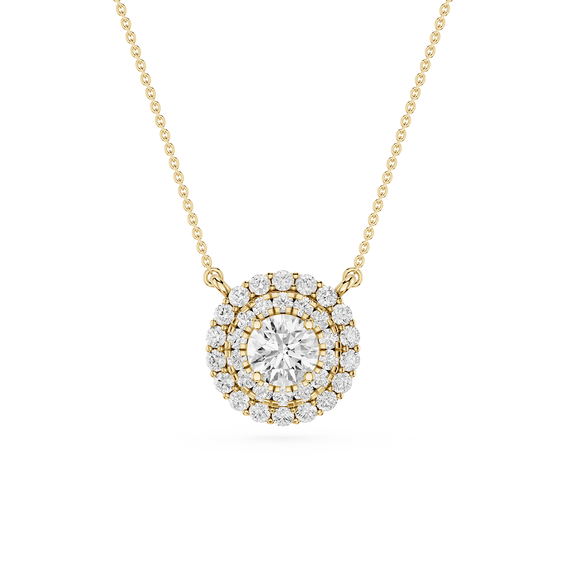 Round Halo Lab Grown Diamond Pendant