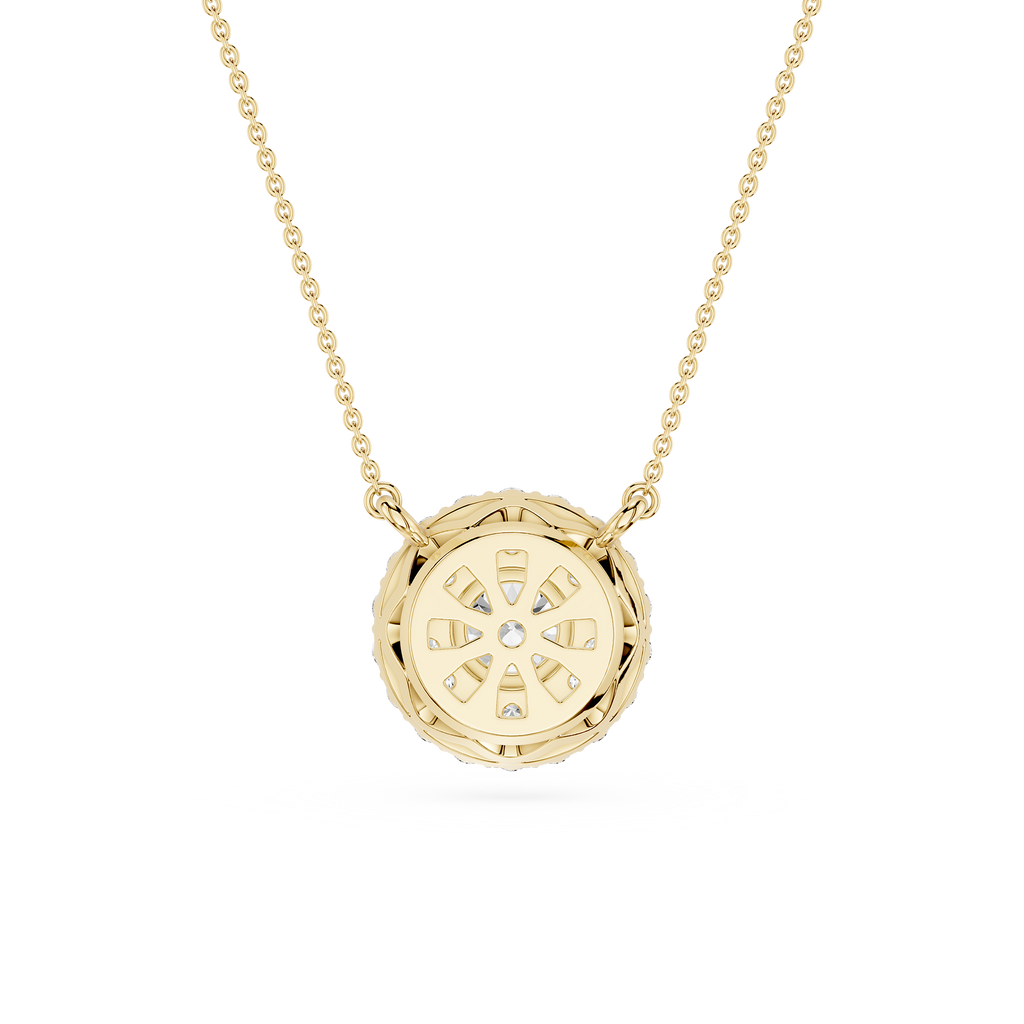 Round Halo Lab Grown Diamond Pendant