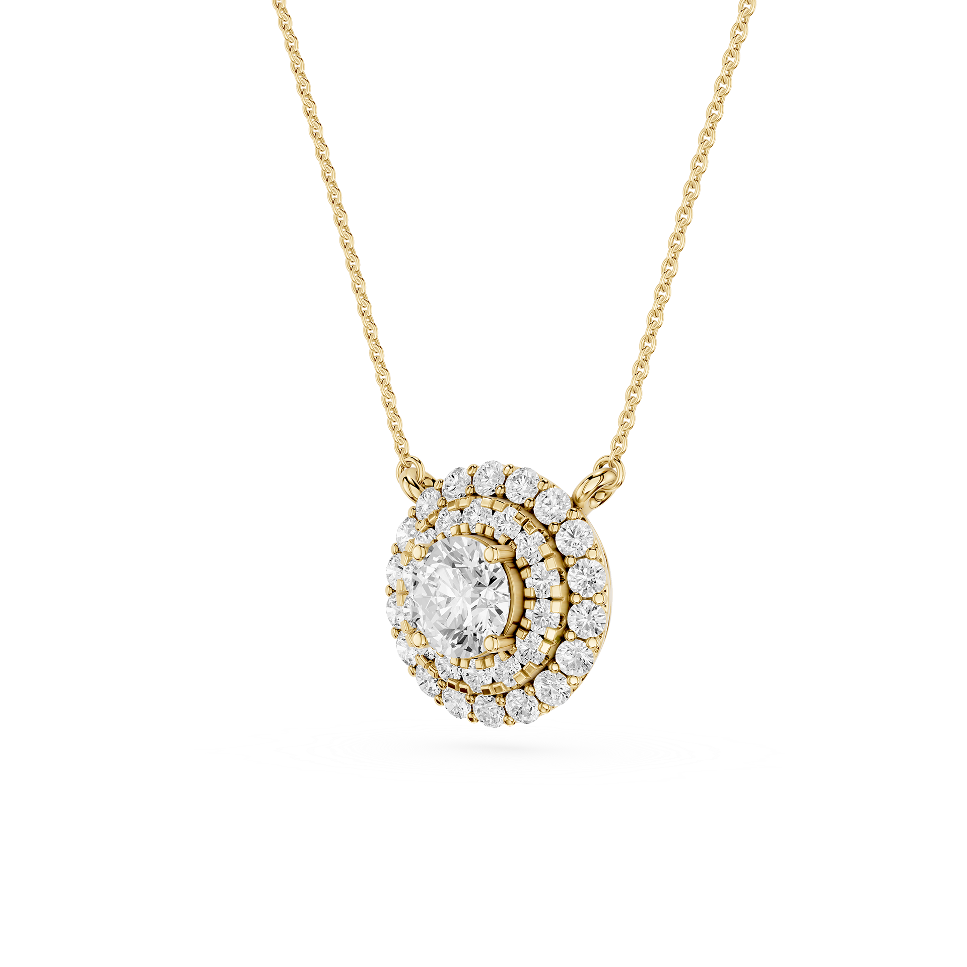 Round Halo Lab Grown Diamond Pendant