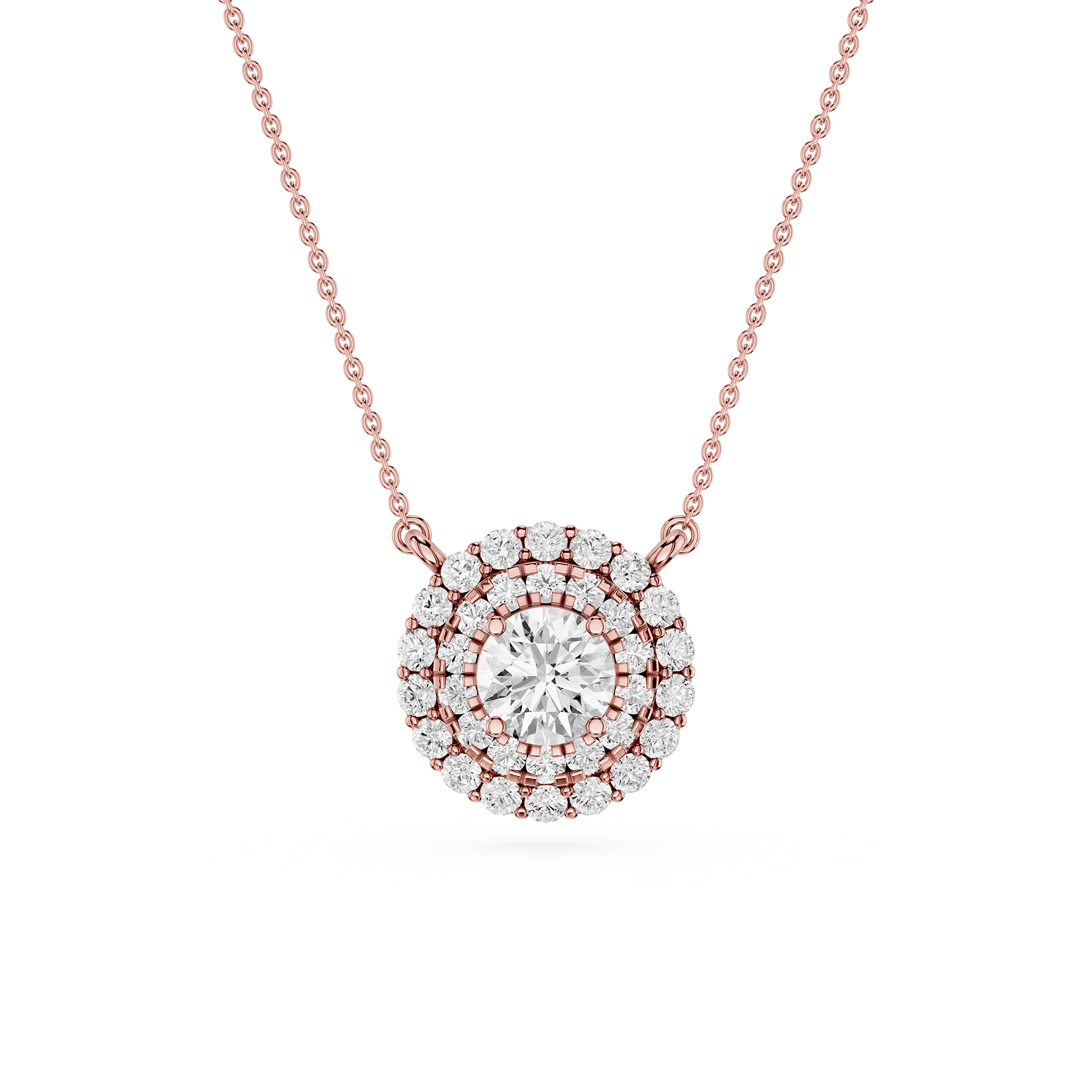 Round Halo Lab Grown Diamond Pendant
