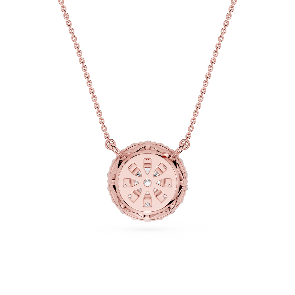 Round Halo Lab Grown Diamond Pendant
